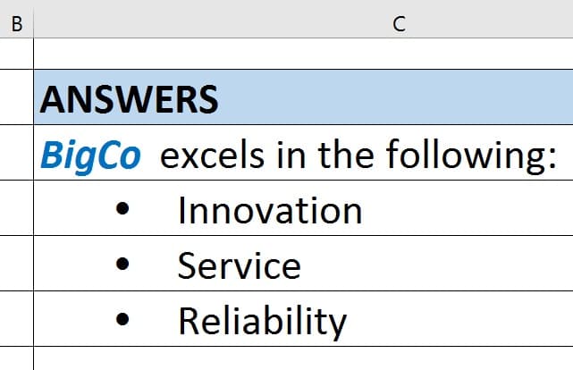 Excel Bullets Image 3