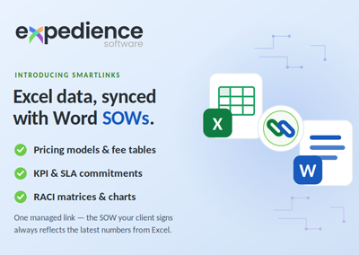 Expedience Software Brings Microsoft Word and Excel Data Together in New SmartLinks Integration for Statements of Work
